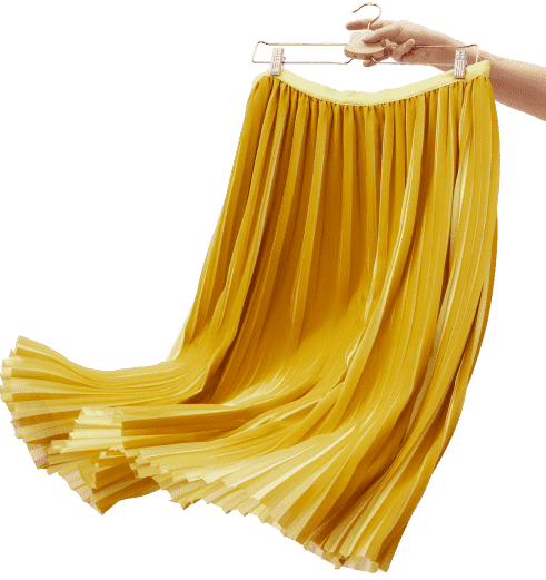 Woman inspecting a shirt